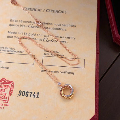[Rosla]TRINITY  NECKLACE 1 DIAMOND