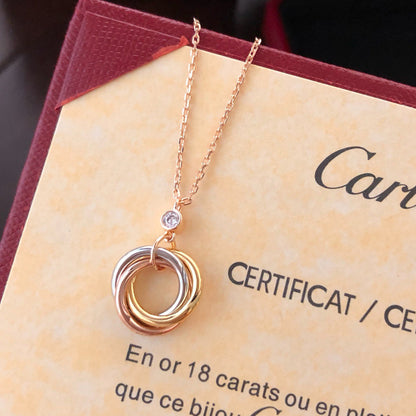 [Rosla]TRINITY  NECKLACE 1 DIAMOND
