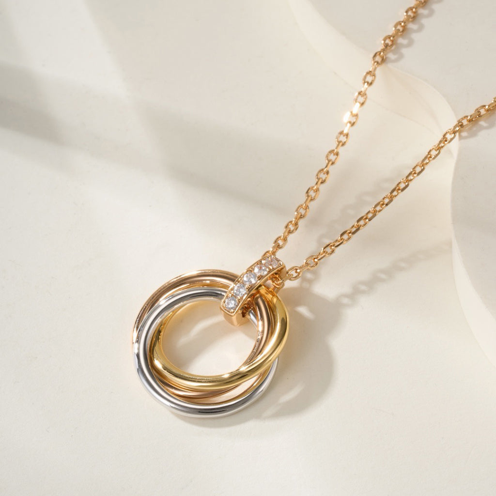 [Rosla]TRINITY MEDIUM  DIAMONDS NECKLACE