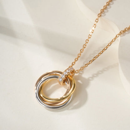 [Rosla]TRINITY MEDIUM  DIAMONDS NECKLACE