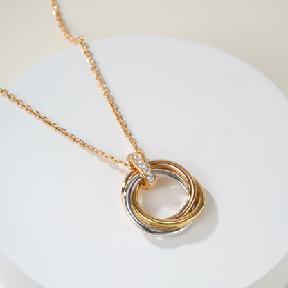 [Rosla]TRINITY MEDIUM  DIAMONDS NECKLACE