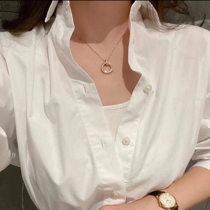[Rosla]TRINITY MEDIUM  DIAMONDS NECKLACE