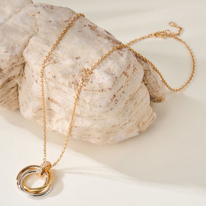 [Rosla]TRINITY MEDIUM  DIAMONDS NECKLACE