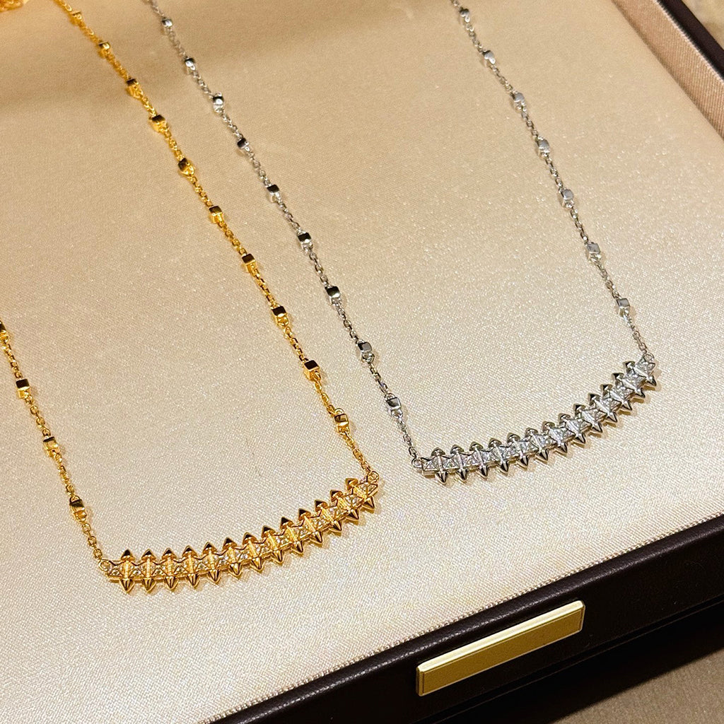 [Rosla]CLASH  SMALL FULL DIAMOND NECKLACE