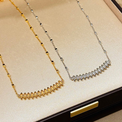 [Rosla]CLASH  SMALL FULL DIAMOND NECKLACE