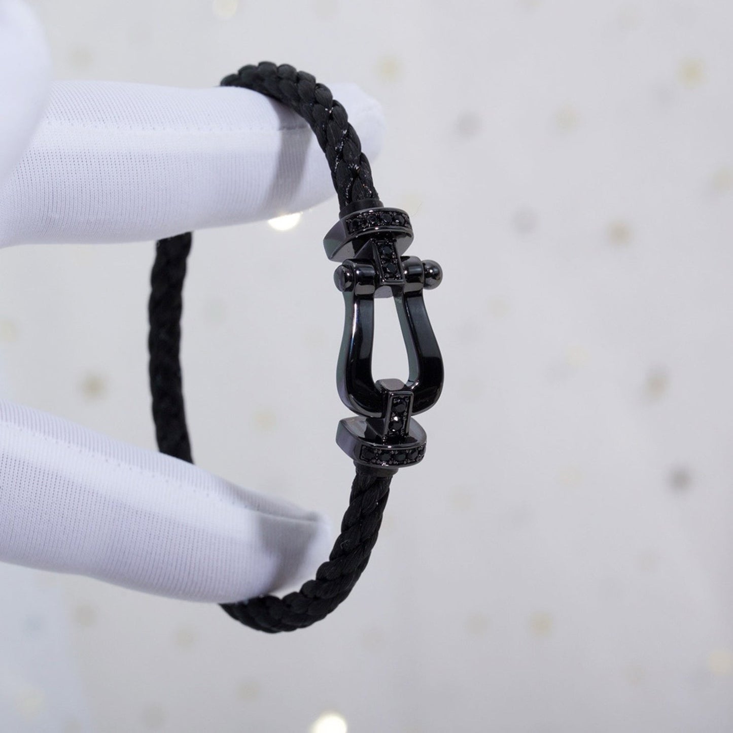 [Rosla]FORCE LARGE SERIES HORSESHOE BLACK SAMURAI BRACELET