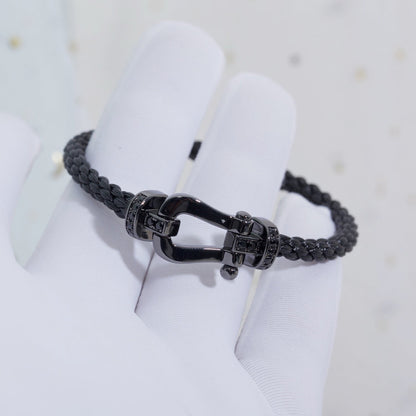 [Rosla]FORCE LARGE SERIES HORSESHOE BLACK SAMURAI BRACELET