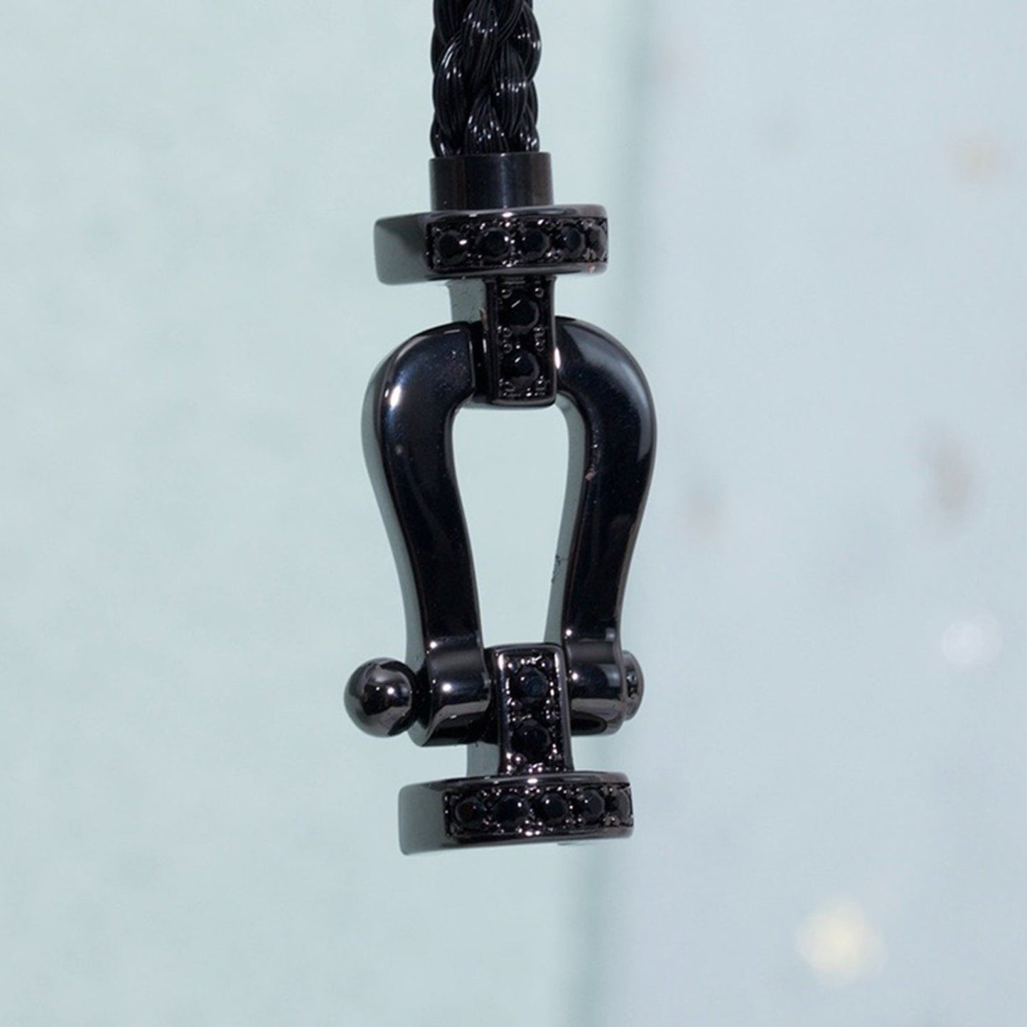 [Rosla]FORCE LARGE SERIES HORSESHOE BLACK SAMURAI BRACELET