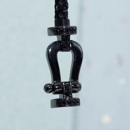 [Rosla]FORCE LARGE SERIES HORSESHOE BLACK SAMURAI BRACELET