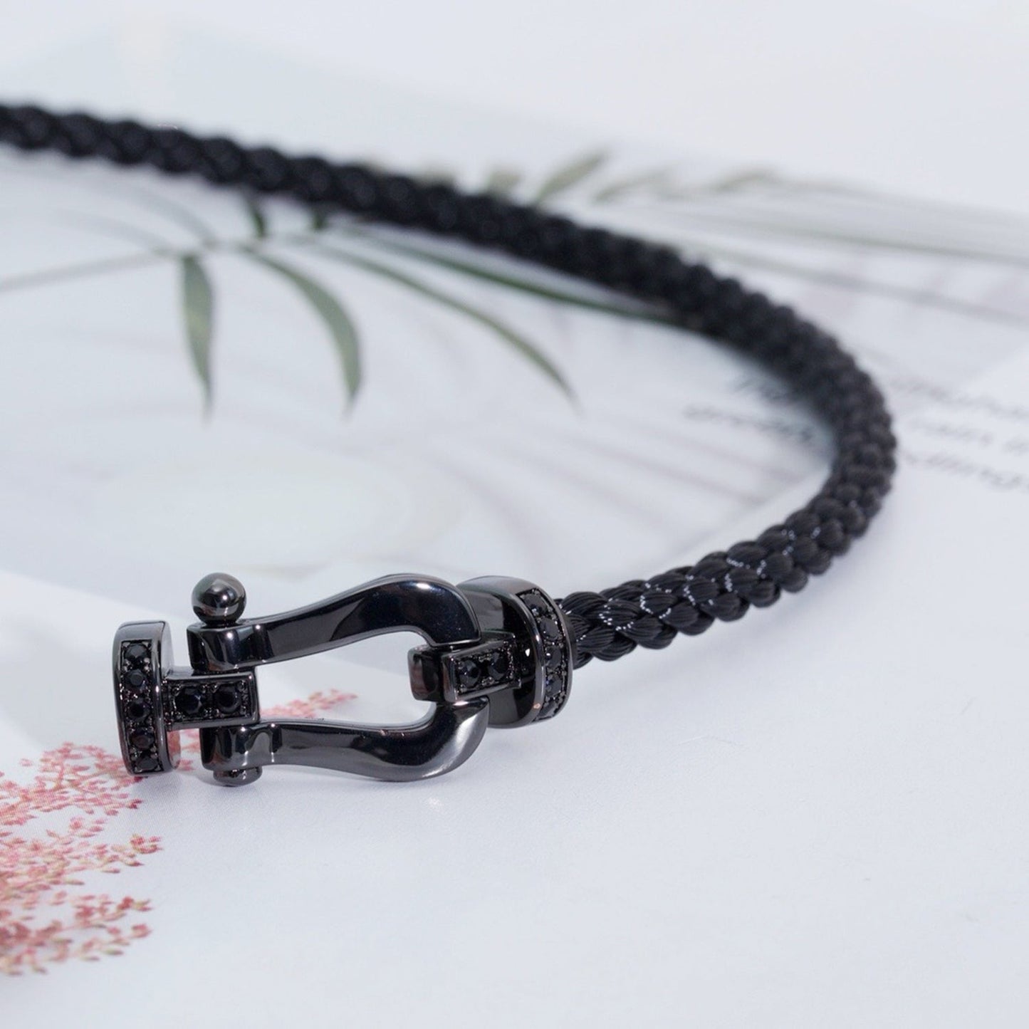 [Rosla]FORCE LARGE SERIES HORSESHOE BLACK SAMURAI BRACELET