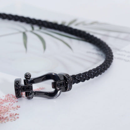[Rosla]FORCE LARGE SERIES HORSESHOE BLACK SAMURAI BRACELET
