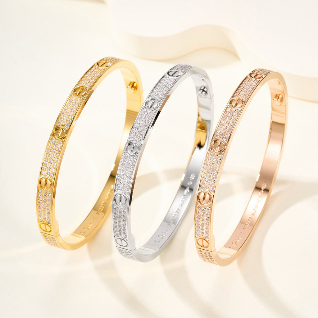 [Rosla]LOVE BRACELET 4.8MM DIAMOND-PAVED