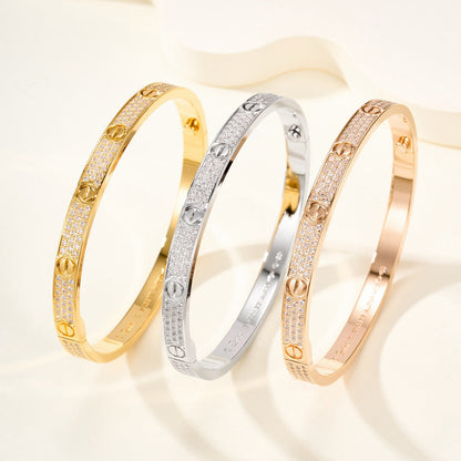 [Rosla]LOVE BRACELET 4.8MM DIAMOND-PAVED
