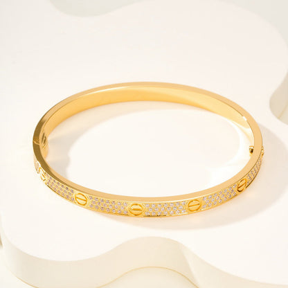 [Rosla]LOVE BRACELET 4.8MM DIAMOND-PAVED