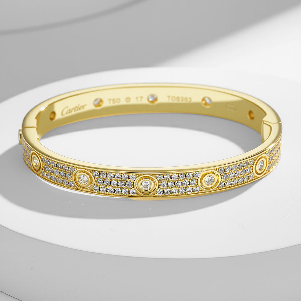 [Rosla]LOVE BRACELET 6.1MM DIAMOND-PAVED 10 BIG DIAMONDS