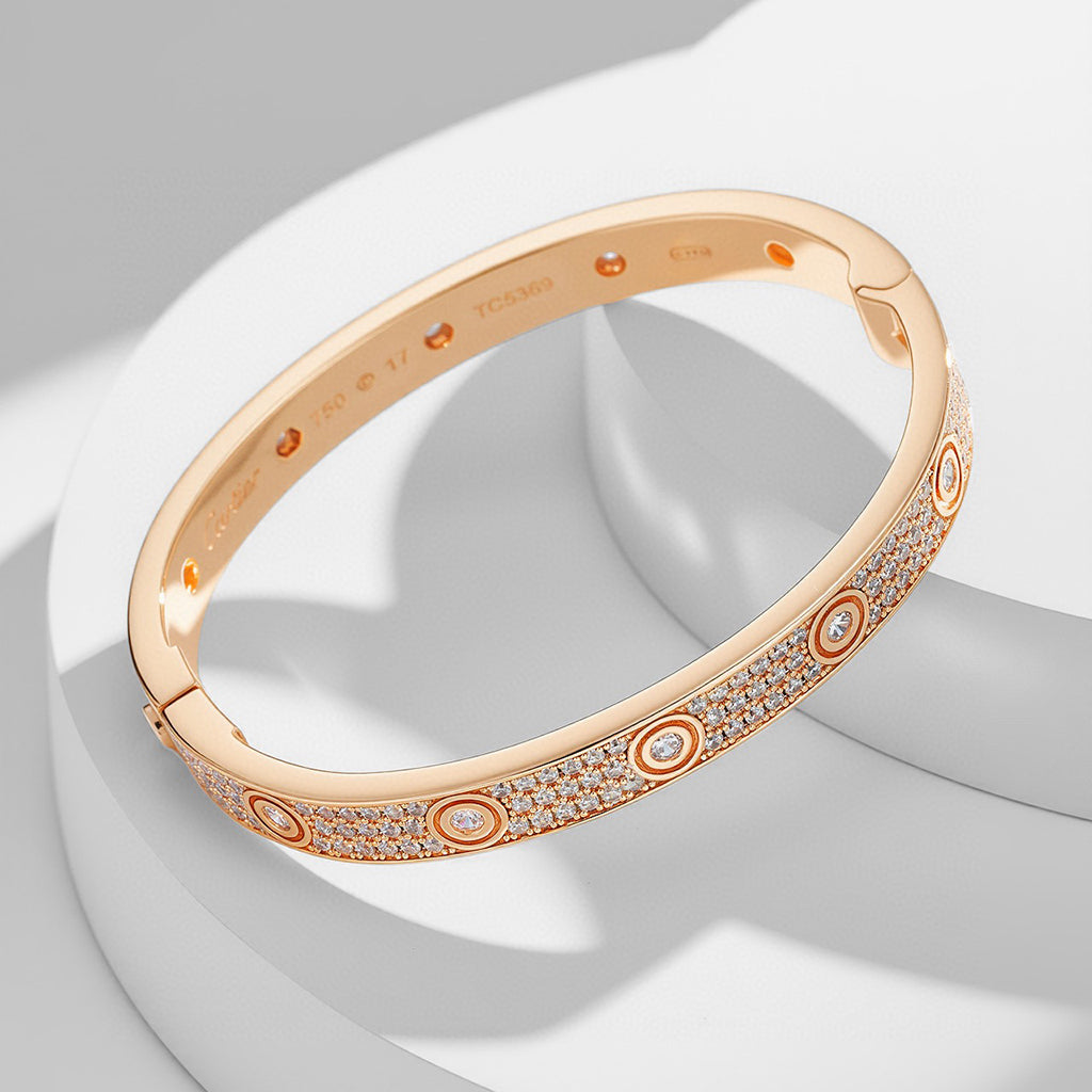 [Rosla]LOVE BRACELET 6.1MM DIAMOND-PAVED 10 BIG DIAMONDS