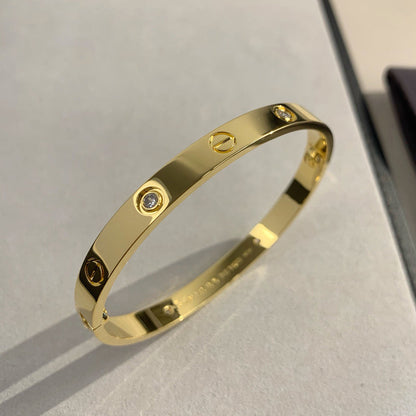 [Rosla]LOVE BRACELET 6.1MM 4 DIAMONDS