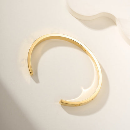 [Rosla]LOVE BRACELET 6.1MM 1 DIAMOND OPEN CUFF