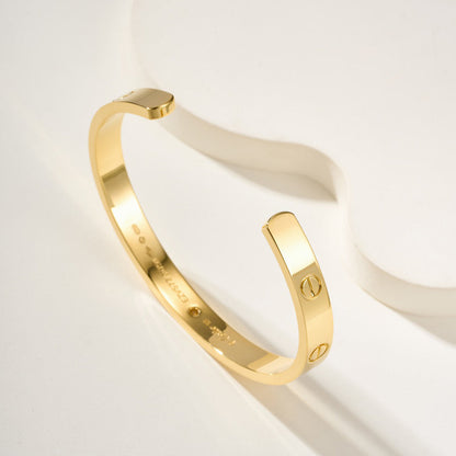 [Rosla]LOVE BRACELET 6.1MM 1 DIAMOND OPEN CUFF