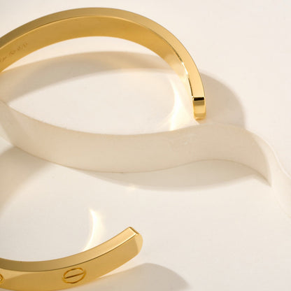 [Rosla]LOVE BRACELET 6.1MM 1 DIAMOND OPEN CUFF