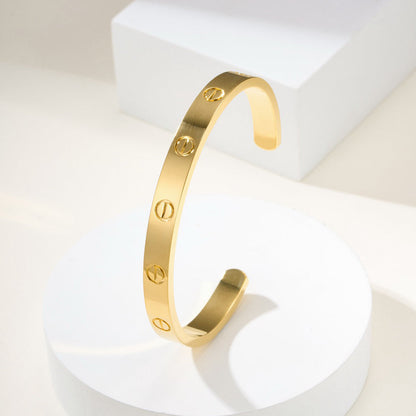 [Rosla]LOVE BRACELET 6.1MM OPEN CUFF