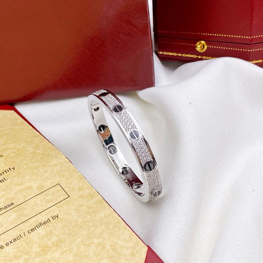 [Rosla]LOVE BRACELET 6.1MM DIAMOND-PAVED CERAMIC