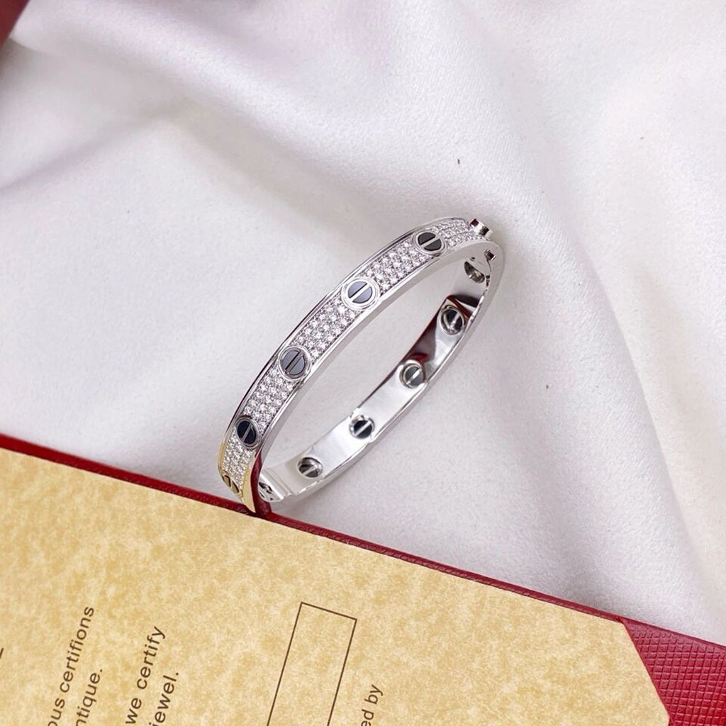 [Rosla]LOVE BRACELET 6.1MM DIAMOND-PAVED CERAMIC