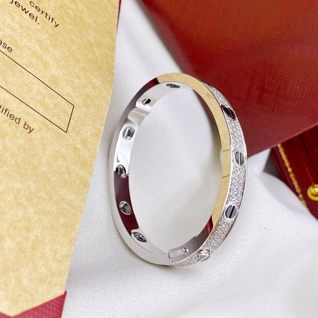 [Rosla]LOVE BRACELET 6.1MM DIAMOND-PAVED CERAMIC