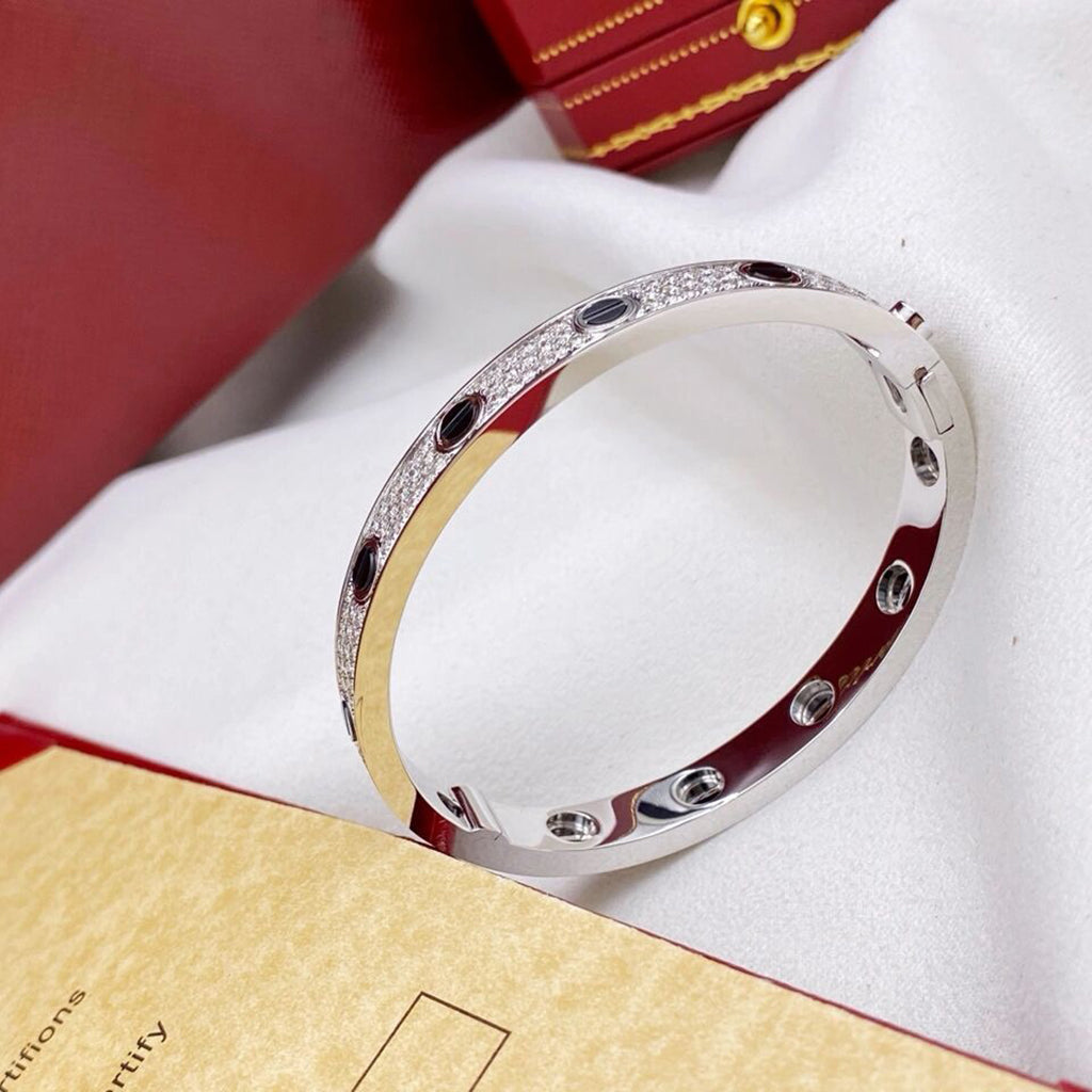 [Rosla]LOVE BRACELET 6.1MM DIAMOND-PAVED CERAMIC