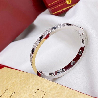 [Rosla]LOVE BRACELET 6.1MM DIAMOND-PAVED CERAMIC