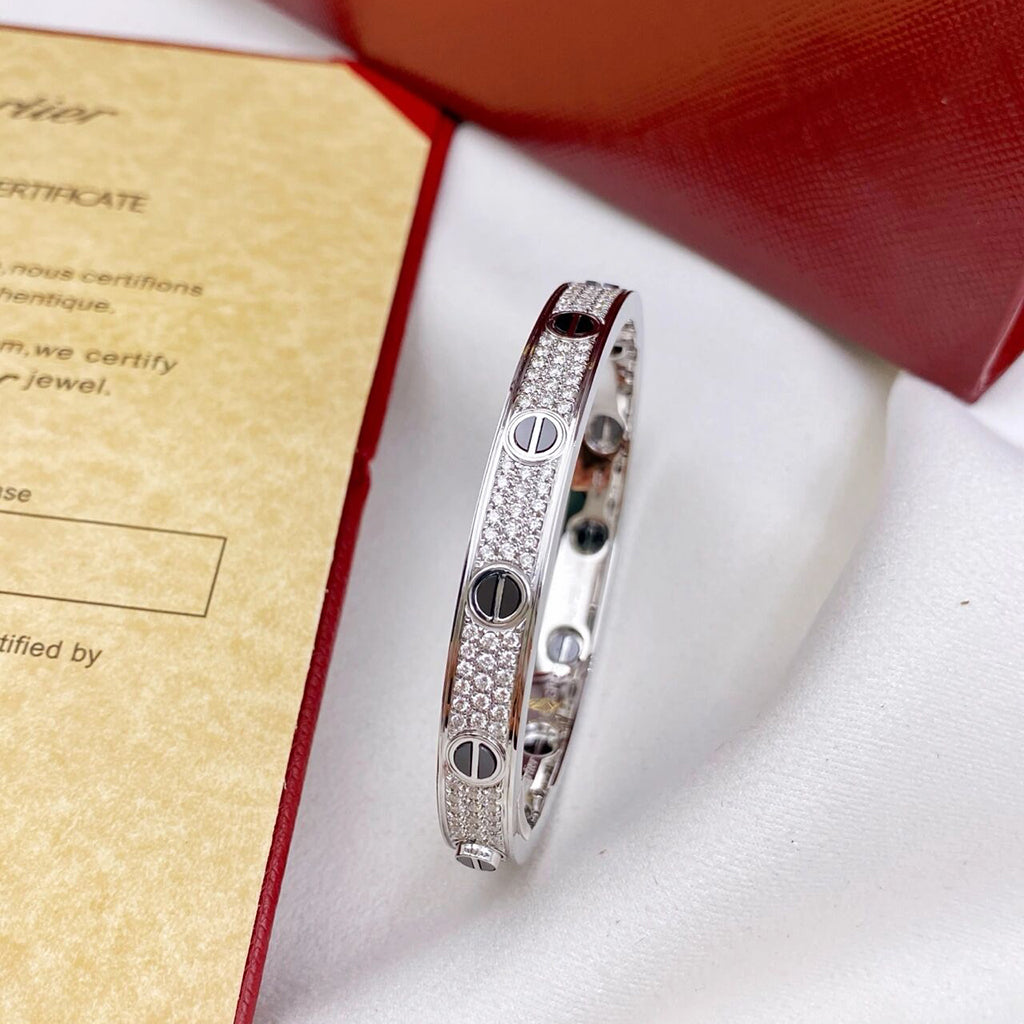 [Rosla]LOVE BRACELET 6.1MM DIAMOND-PAVED CERAMIC