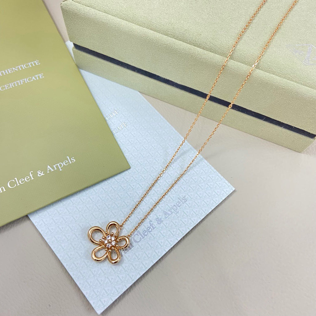 [Rosla]FLOWERLACE NECKLACE 5 DIAMONDS