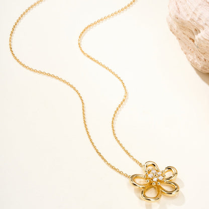 [Rosla]FLOWERLACE NECKLACE 5 DIAMONDS