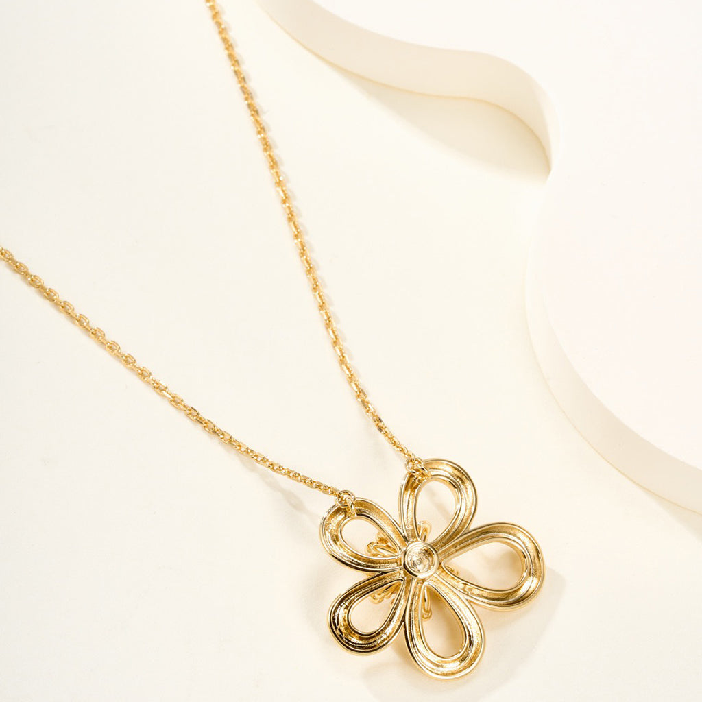 [Rosla]FLOWERLACE NECKLACE 5 DIAMONDS