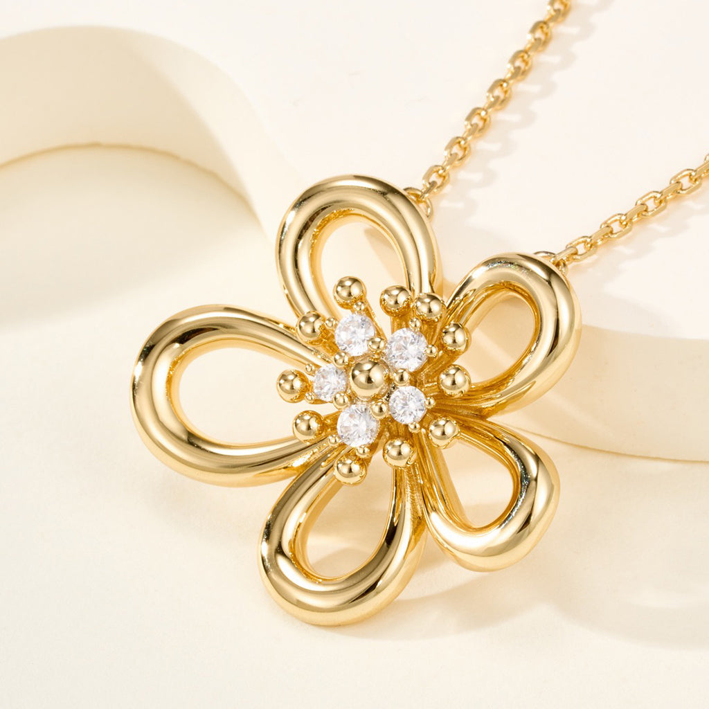 [Rosla]FLOWERLACE NECKLACE 5 DIAMONDS
