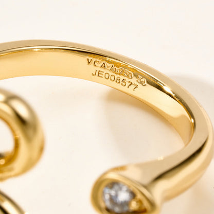[Rosla]  FLOWERLACE OPEN RING 5 DIAMONDS