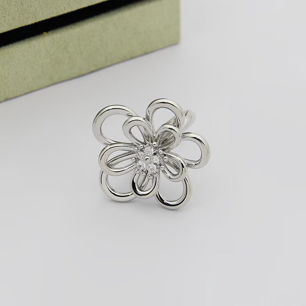 [Rosla] FLOWERLACE RING 5 DIAMONDS