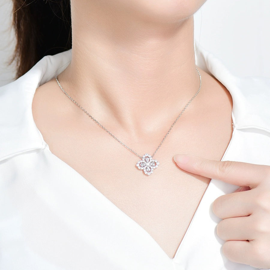 [Rosla]LOOP NECKLACE FULL MOTIF DIAMOND 16MM MULTIPLE COLORS