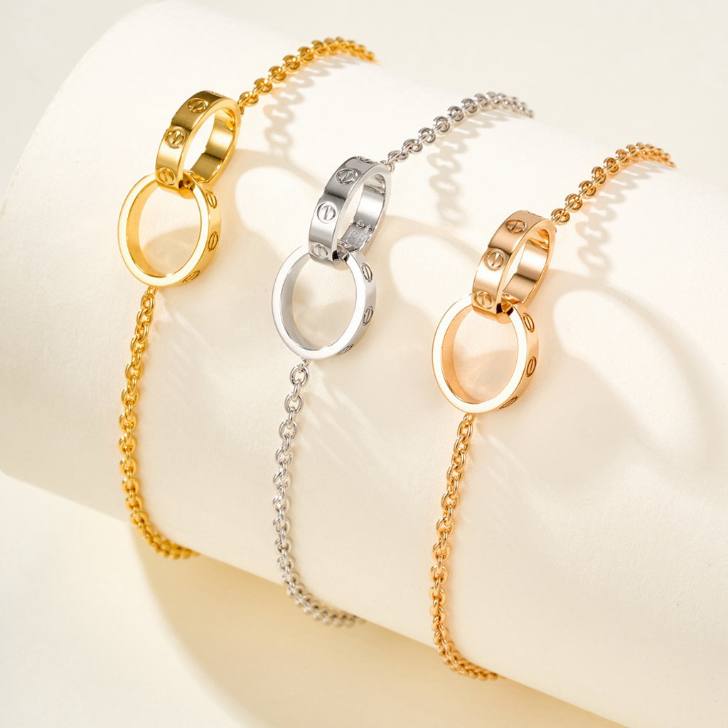 [Rosla]LOVE BRACELET DOUBLE RING