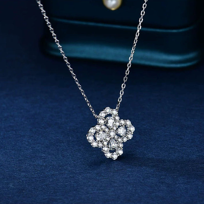 [Rosla]LOOP NECKLACE FULL MOTIF DIAMOND 16MM MULTIPLE COLORS