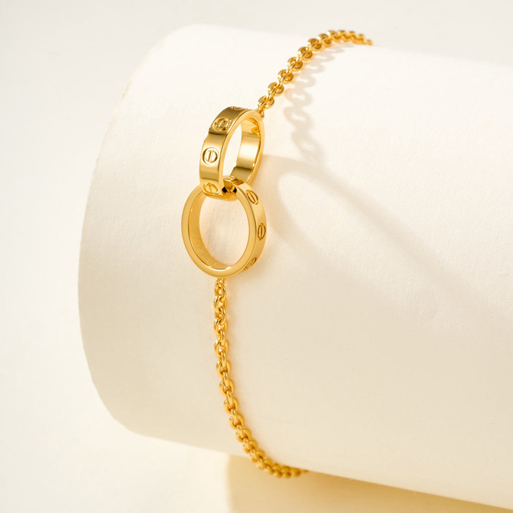 [Rosla]LOVE BRACELET DOUBLE RING