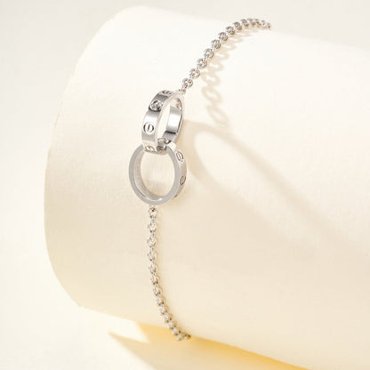 [Rosla]LOVE BRACELET DOUBLE RING