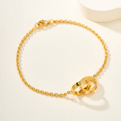 [Rosla]LOVE BRACELET DOUBLE RING
