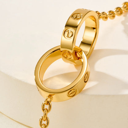 [Rosla]LOVE BRACELET DOUBLE RING