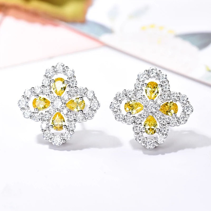 [Rosla]LOOP EARRINGS FULL MOTIF DIAMOND 16MM
