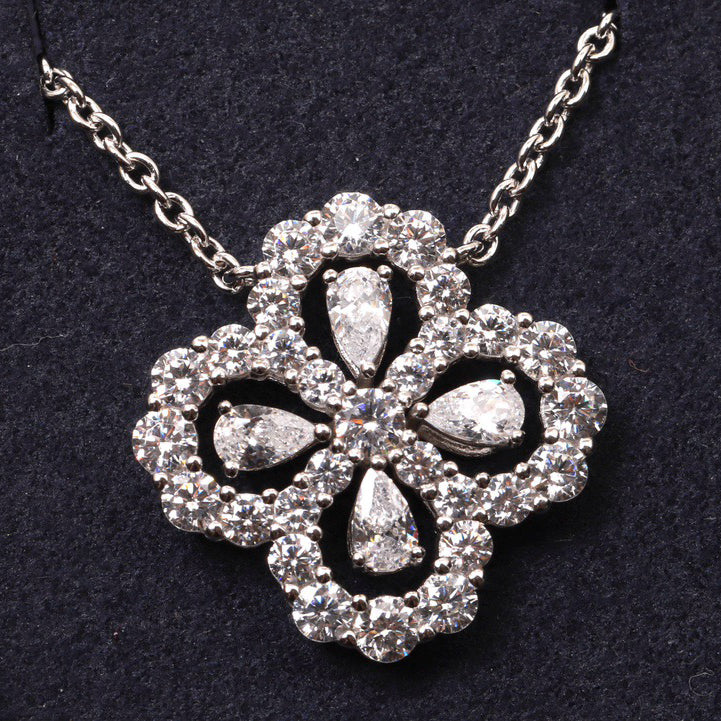 [Rosla]LOOP NECKLACE FULL MOTIF DIAMOND 16MM MULTIPLE COLORS