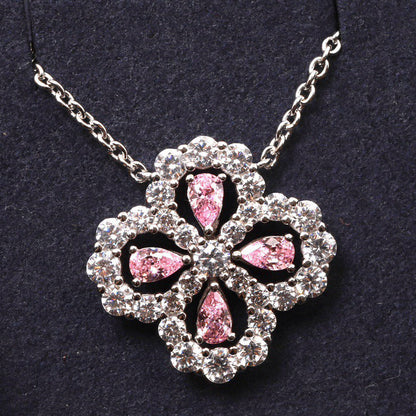 [Rosla]LOOP NECKLACE FULL MOTIF DIAMOND 16MM MULTIPLE COLORS