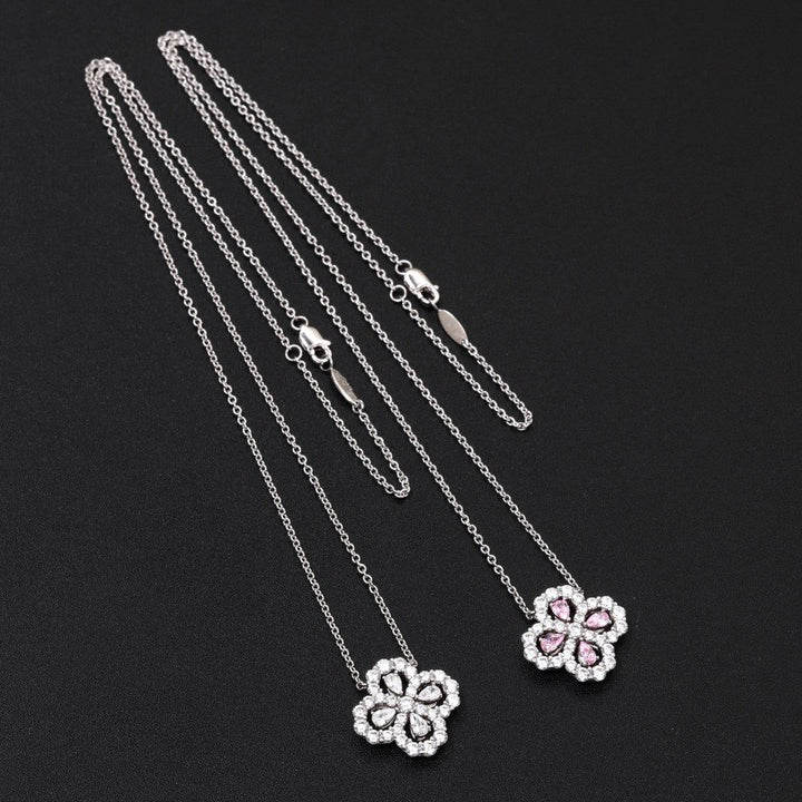 [Rosla]LOOP NECKLACE FULL MOTIF DIAMOND 16MM MULTIPLE COLORS