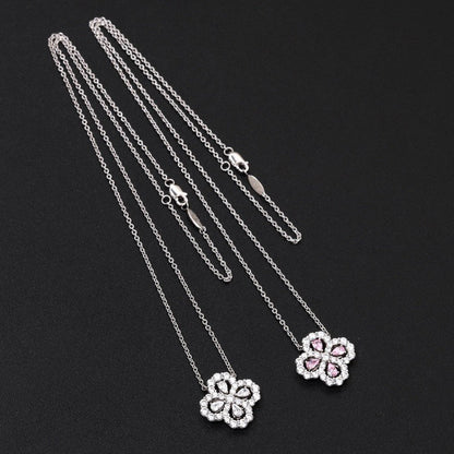 [Rosla]LOOP NECKLACE FULL MOTIF DIAMOND 16MM MULTIPLE COLORS
