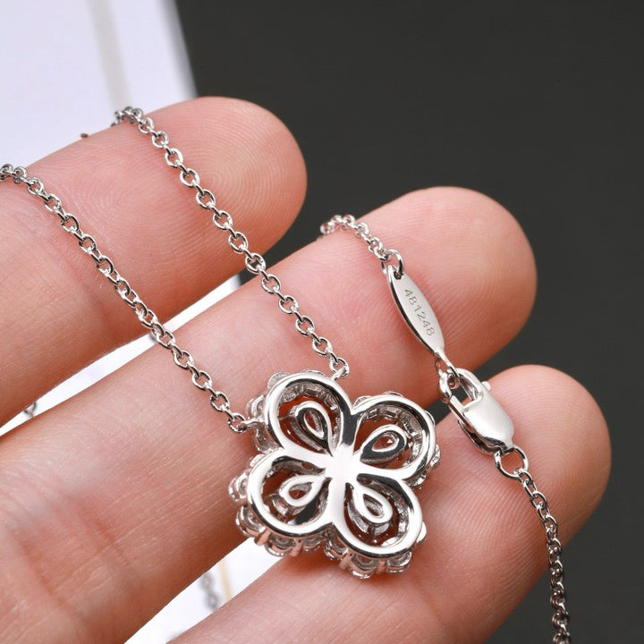 [Rosla]LOOP NECKLACE FULL MOTIF DIAMOND 16MM MULTIPLE COLORS